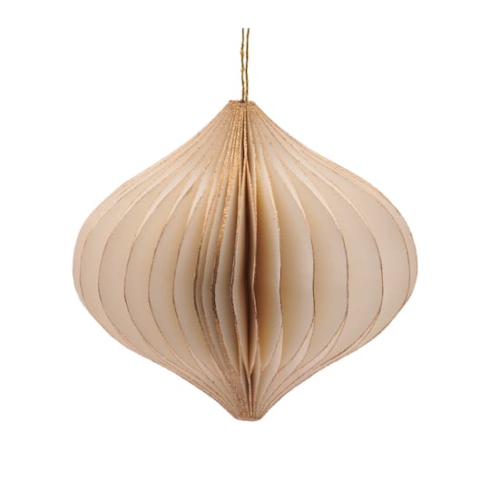 Melrose White Round & Onion Paper Ornaments Set